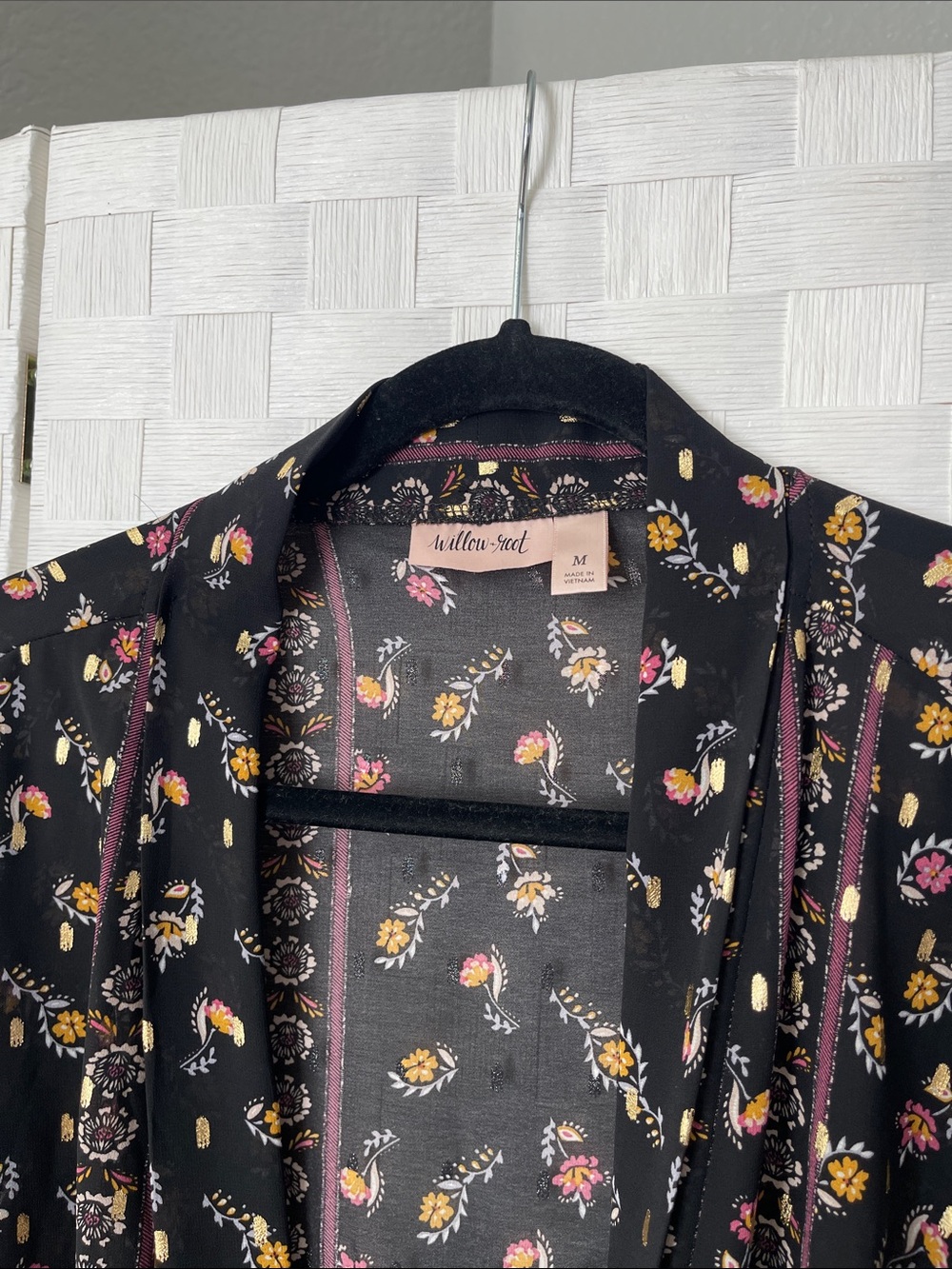 Willow Root Chiffon Metallic Wide Kimono Top✨ - Picture 4 of 12